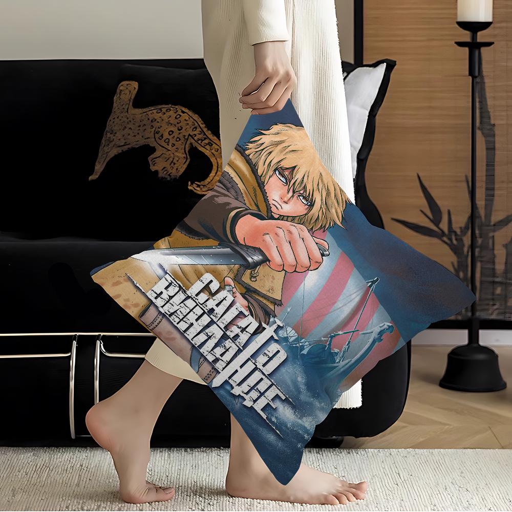 Vinland Saga Personalized Pillow Dust Cover Bedroom Kids Party Decoration Pillowcase Birthday Children Gift