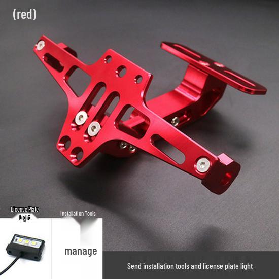 Adjustable CNC Aluminum Motorcycle License Plate Frame with Light for MSX
