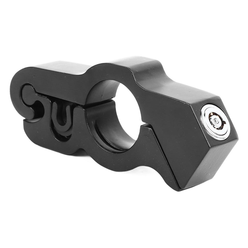 Alloy Handlebar Lock Universal Throttle Lock Anti Theft Hand Grip Lock for Motorcycle Electric Bike Black