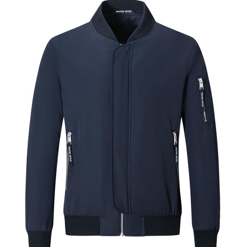 SEPTWOLVES Men's Quilted Baseball Collar Jacket