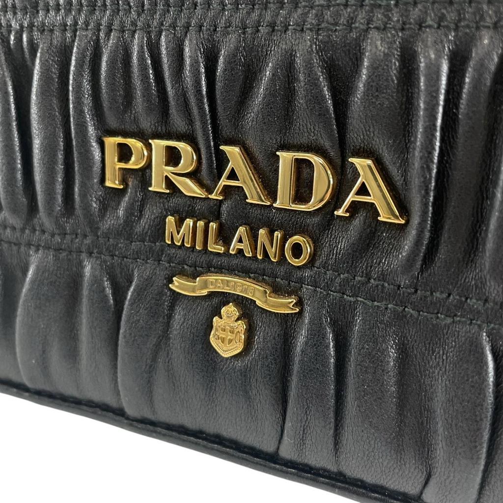 PRADA 1BD147 Shoulder Bag black Women used