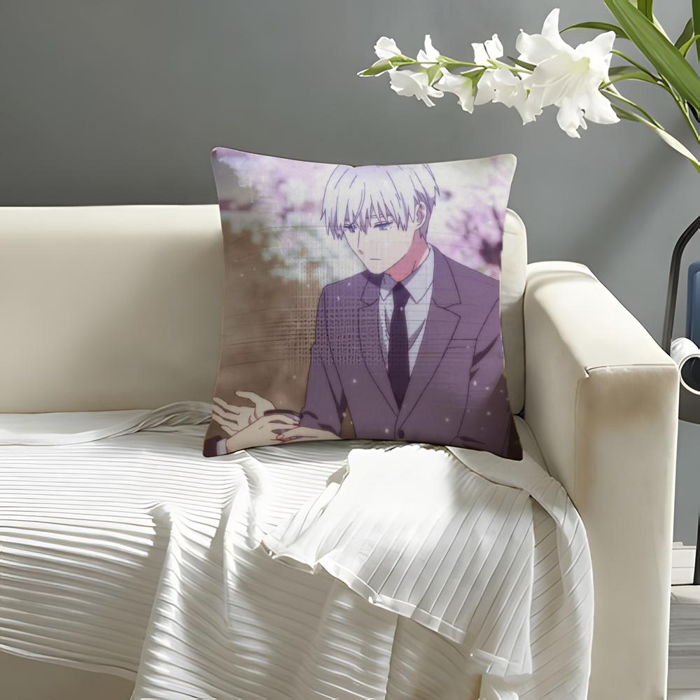 

The Ice Guy and His Cool Female Pillow Case Natural Linen Organic Fabric DoubleSided Printing Sofa Home Decor Cushion Cover 30X30cm