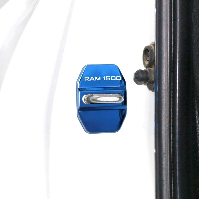 Stainless Steel Car Styling Door Lock Cover Decals for Dodge RAM 1500 Logo Door Stopper Protective Buckle Case Anti-rust Sticker AA8