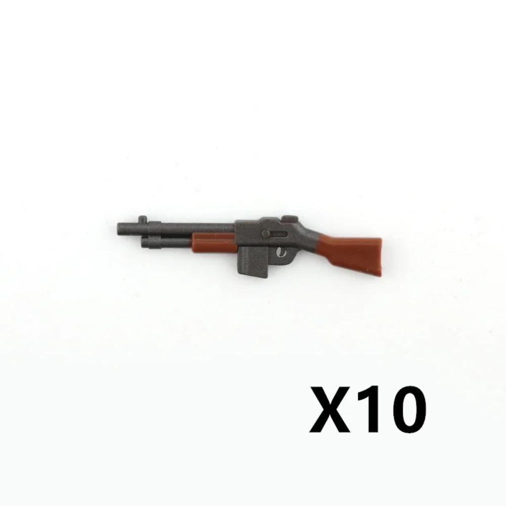 5/10 Zbraně vojáků z 2. světové války Stavebnice Dvoubarevný tisk Stroj Puška Samopal Odstřelovací pušky Vojenské příslušenství Kostky C238