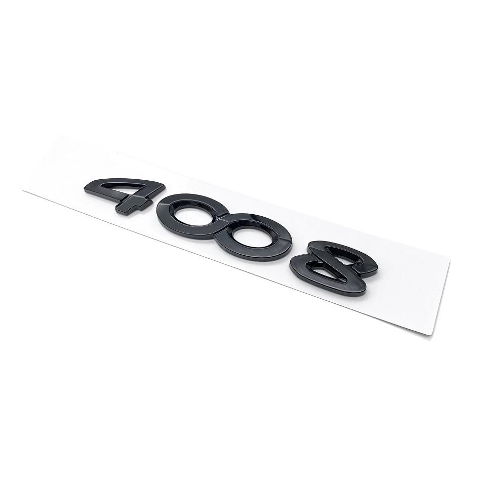 2026 Hot Car Sticker New Car Exterior Decoration Badge Stickers ABS 3D Chrome Black Letters Nameplate Emblem For Peugeot 2008 30