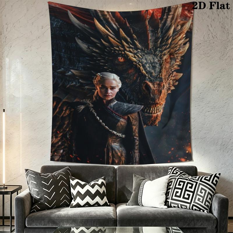 Game of Thrones Wall Tapestry Aesthetic Wall Hanging Printed Fabric Blanket Decorative Tapestries for Bedroom Living Room Home Decor
