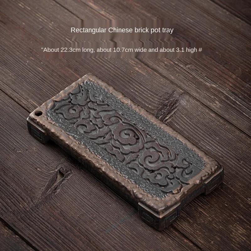 Brick Tea Teapot Holder Japanese Household Ceramic Tea Tray Water Storage Mini Small Tea Table Single Bamboo Kung Fu Tea Set
