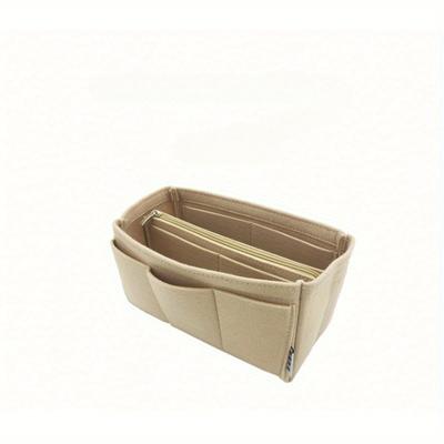 Multifunctional Large Capacity Makeup Storage Bag Felt Cloth Liner Travel Insert Portable Bag In Bag Cosmetic Organizer