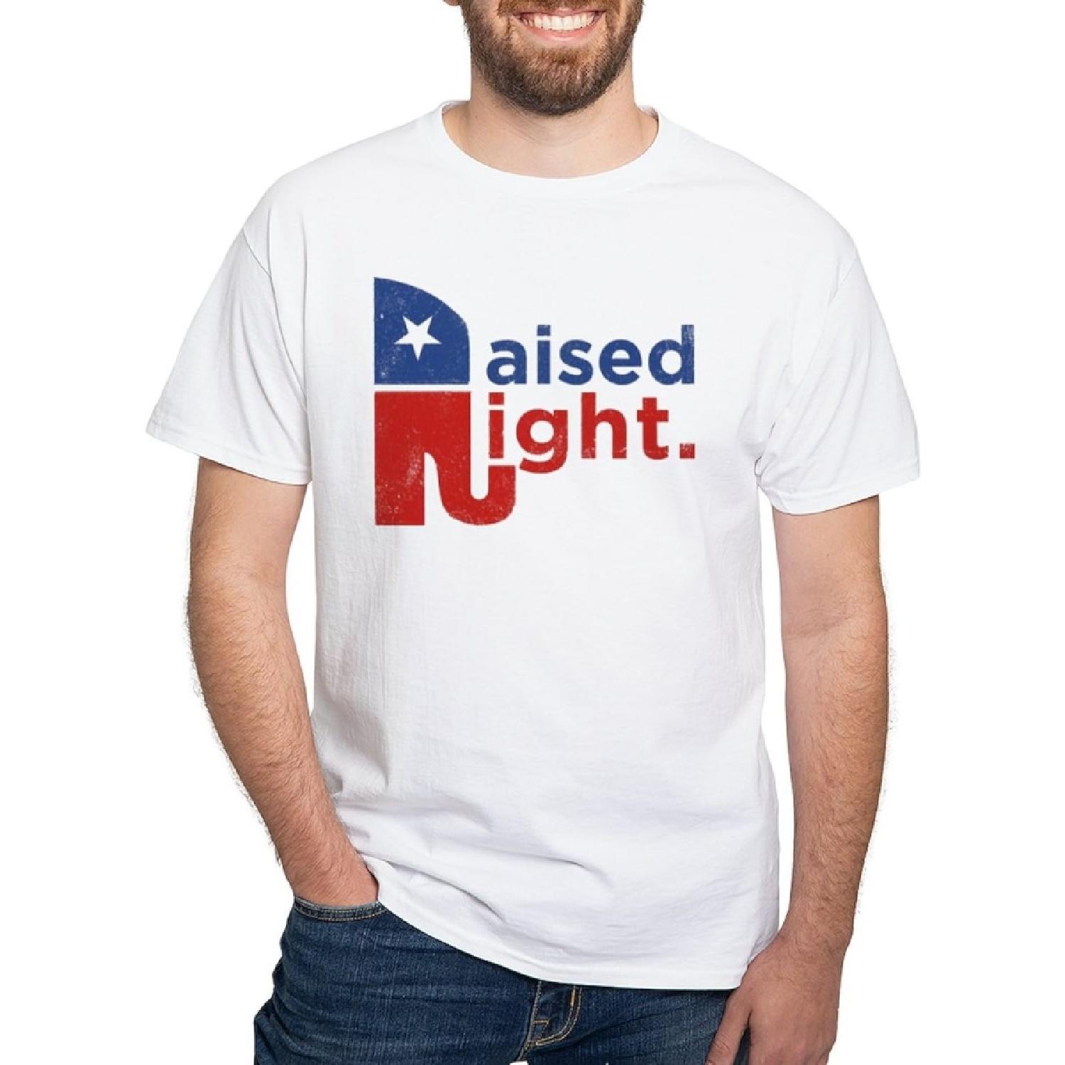 CafePress Raised Right T Shirt Men s 100% Cotton, Classic Graphic White T-Shirt S