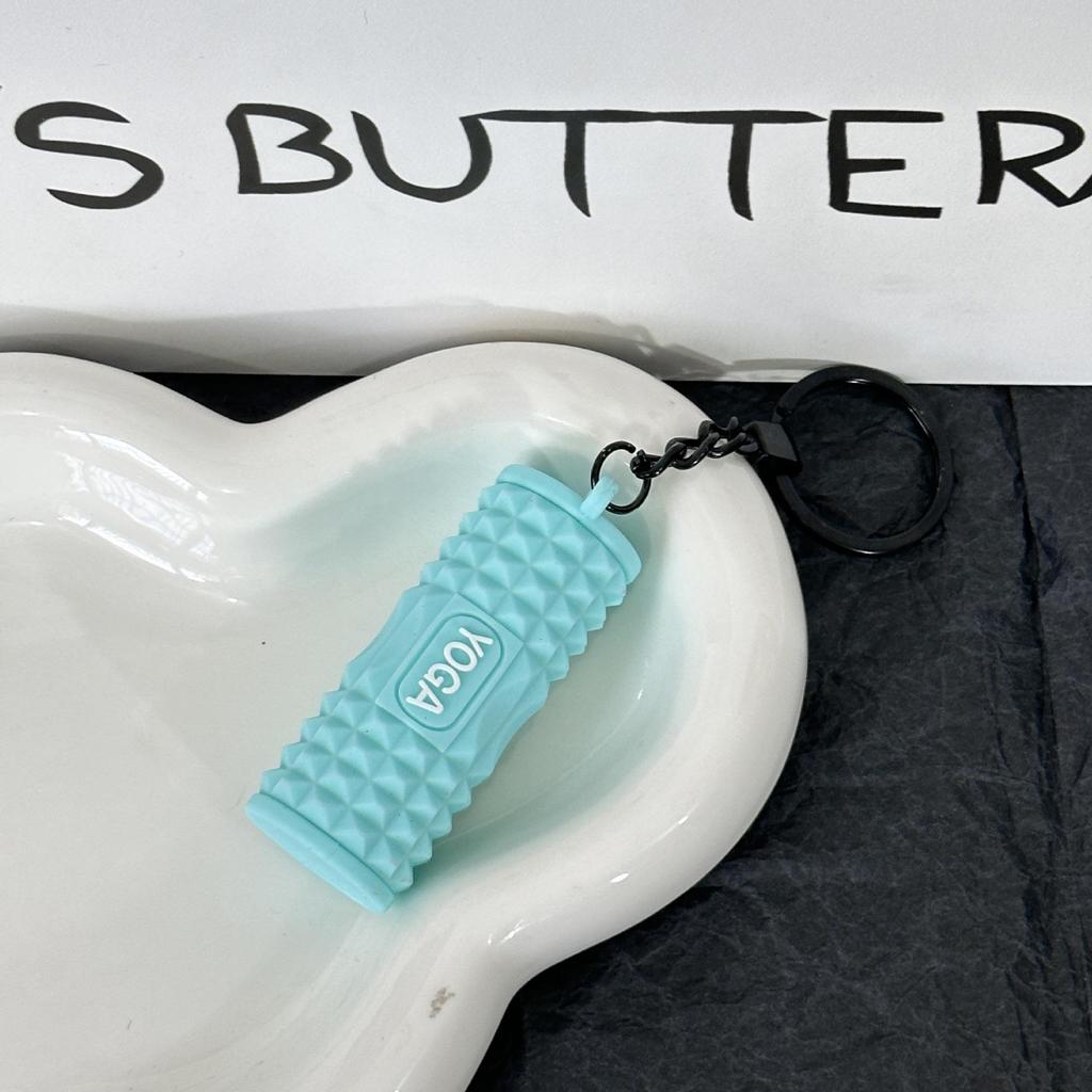 Foam Roller Pendant Charm - Sports Fitness Series Keychain Jewelry Gift