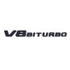 V8 BITURBO Letter 3D ABS Car Sticker for Mercedes Benz Twin Turbo Logo Fender Modification Label Decorative Decal Accessories