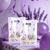 10/20/50pcs Purple Lavender Candy Gift Bags Floral Butterfly Tote Bags for Wedding Birthday Seasonal Spring Party Favor Supplies