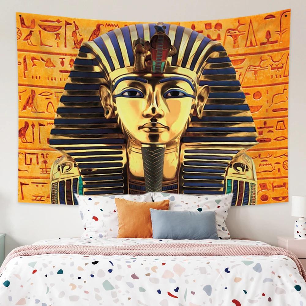 Ancient Egyptian Tapestry  Pharaohs  Hieroglyphics for Bedroom Decor Historical Style Enhance Your Space with Cultural Charm