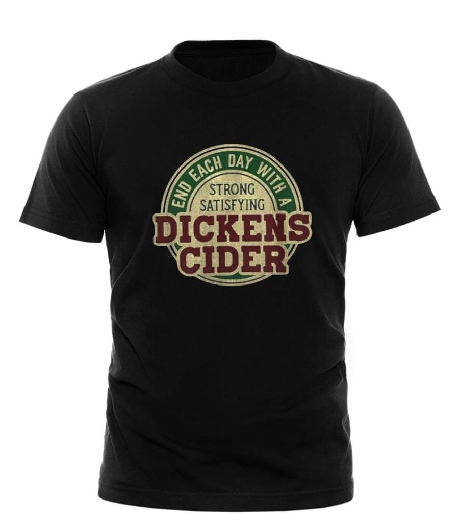 Maglietta Dickens Cider | Battuta Divertente sull'Alcol | Regalo Gag Umoristico | S-4XL unisex adulto