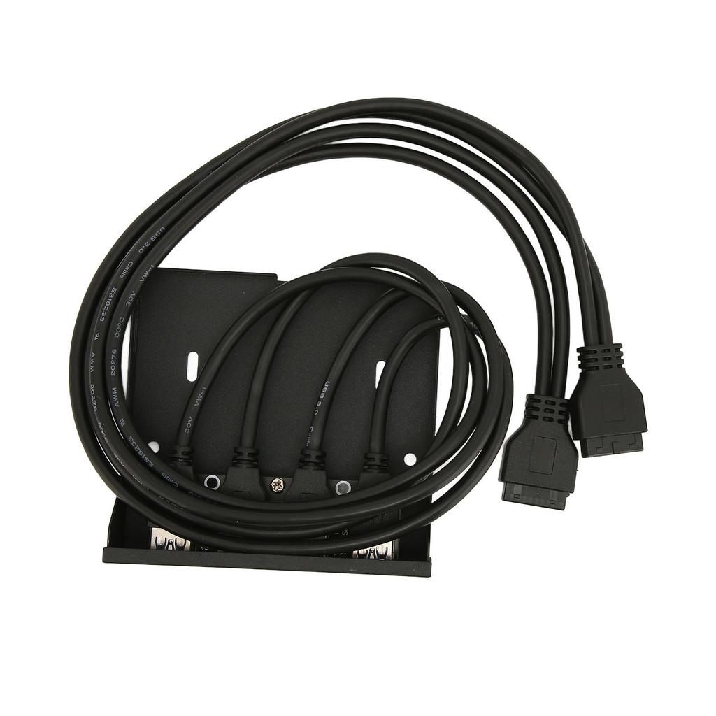 USB Front Panel 4 Ports USB 3.0 Dual 19 Pin Stable Transmission Support Hot Plug 3.5 Inch Front Panel for Computer Case