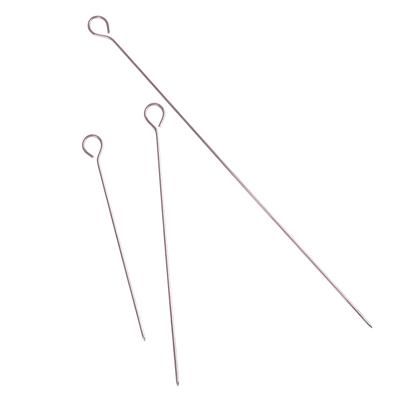 10Pcs Meat Goose Round Roast Skewers Stick Stainless Steel Bbq Needle