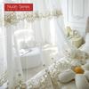 1PC Nuan Series French Style Gold Thread Embroidered Sheer Curtain Romantic Style Luxury Tulle for Living Room Bedroom Balcony Window Home Decor