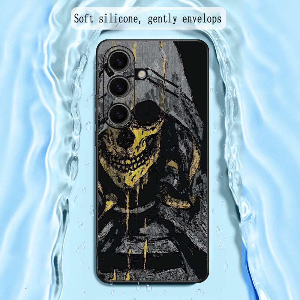 American skull retro fashion design Phone Case For Samsung Galaxy S25 S24 S23 S22 S21 S20 Plus Ultra Note20 Soft Black