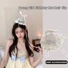 Cute Style Embroidery Mesh Birthday Hat Cone Hats with Ribbon Princess Hat Hair Clips Flower Knot Headband Kids Photography