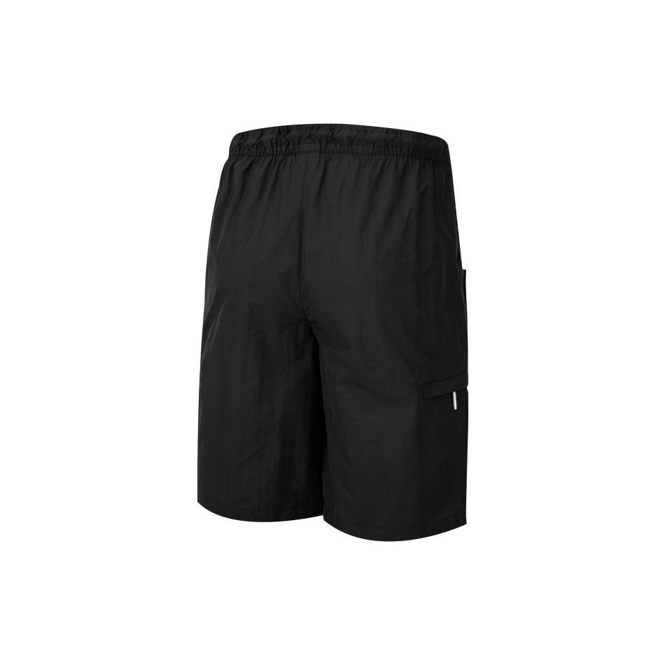 Puma Solid Color Lace-Up Straight Casual Shorts Unisex Shorts Black 539659-01