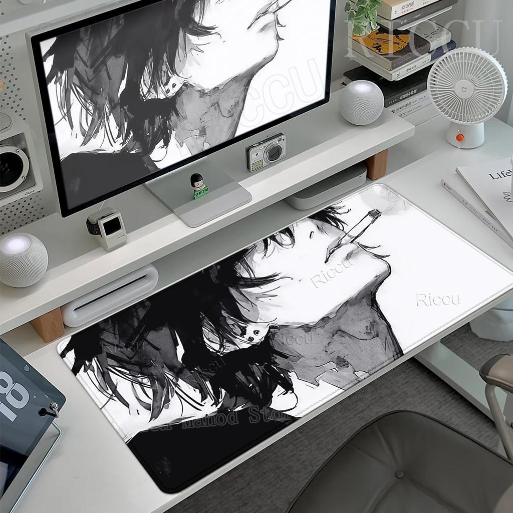 Anime Figure Minimalist Mousepad Extended Computer Gaming Offices Accessories Gamer Professional Premium Table Rug Nonslip Mats
