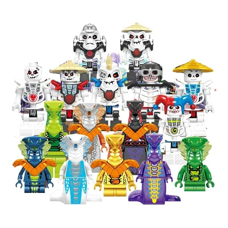 MINISO Anime Characters 24 Pieces Ninjago Mini Figure Building Block Toys Mini Doll Doll Figure Block Kids Toys Birthday Gifts