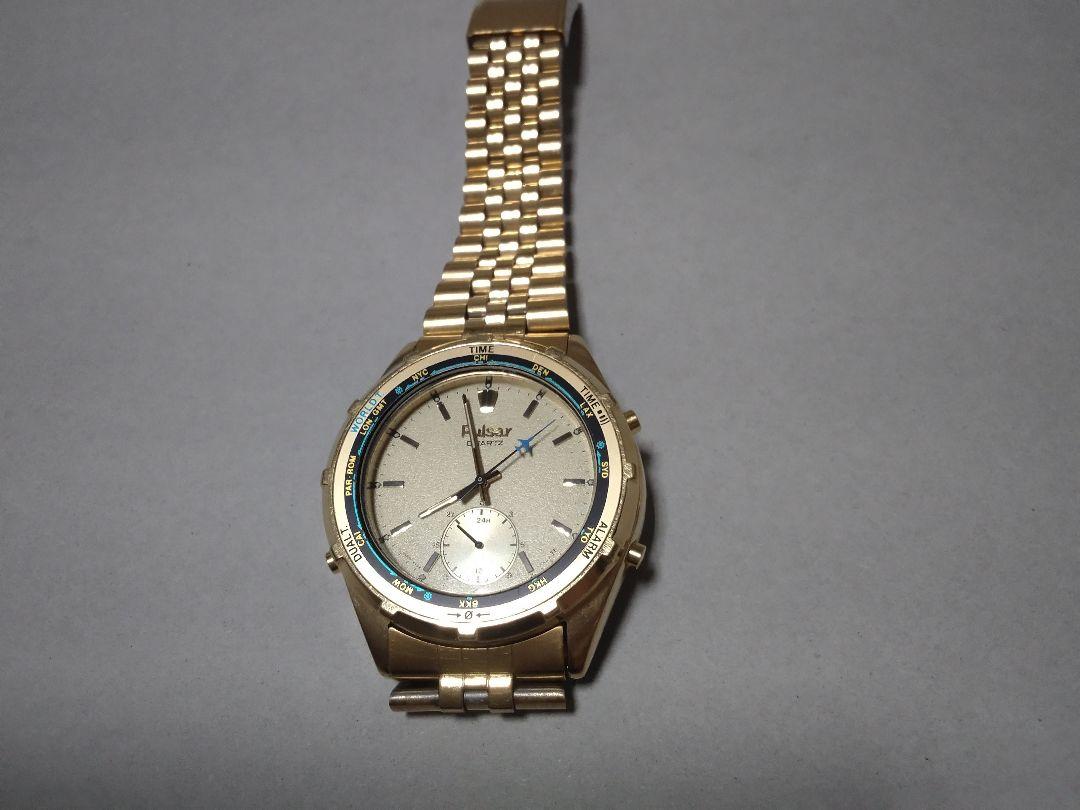 

[Б/У] Золотые кварцевые часы Pulsar