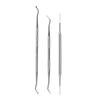 Stainless Steel Double-Ended Cuticle Pusher & Nail Groove Tool Set