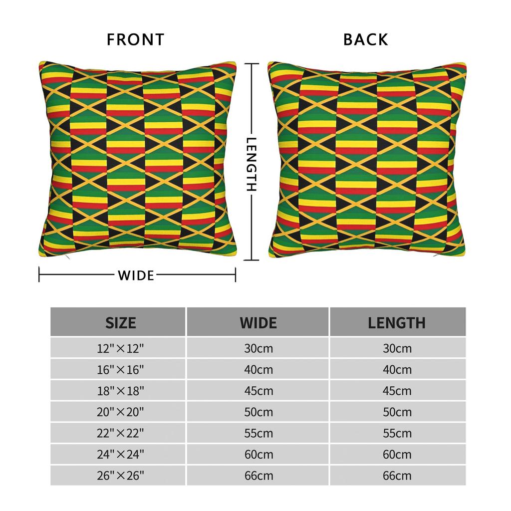 Flag of Reggae of Jamaica Pillowcase Polyester Cushion Cover Decorative Rasta  Pillow Case Cover Home Wholesale 40X40cm