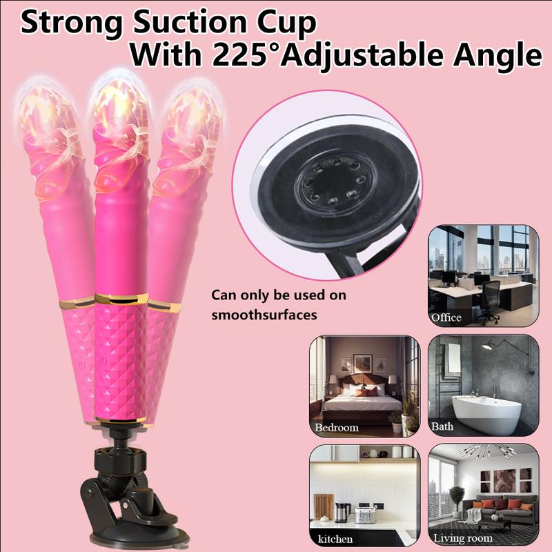Mini Thrusting Dildo Vibrator for Women Suction Cup G Spot Vibrators 10 Mode Clitoral Stimulator Adult Sex Toy for Women Couple