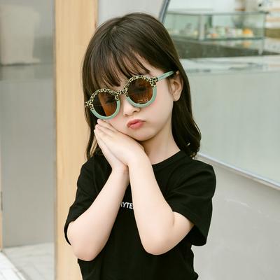 Baby Comfortable Sunglasses Double-Color Retro Round Children Aged 1-8 Spring And Summer Travel Sunglasses Children'S Glasses
