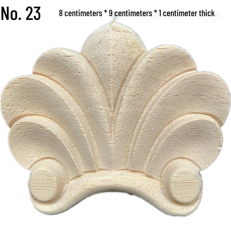 Europäische Massivholz-Schnitzerei-Applikation: Dekorative Blumen Schleife für Wände & Möbel