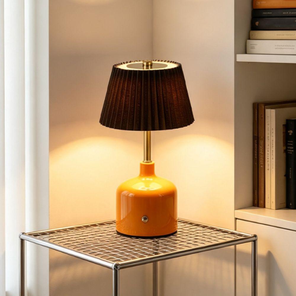 Pleated Design Table Lamp Touch Control Bedside Lamp Night Light Desk Lamp Bar Decor
