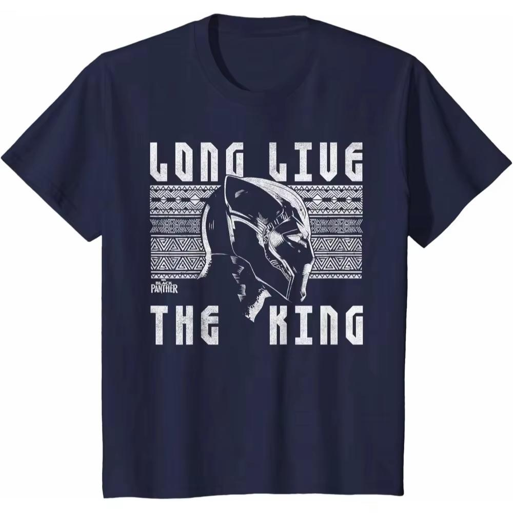 

Black Panther Long Live The King Marvel TShirt Vintage Unisex Heavy Cotton Loose Fit Crew Neck Trendy Top for Male Female 4XL