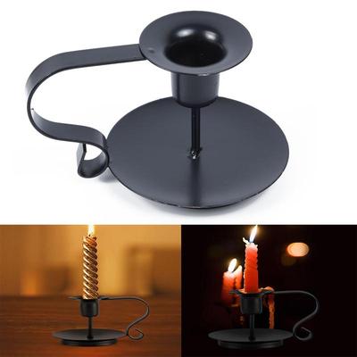 1PCS Retro Eisen Leuchter Kegel Kerzenhalter Leuchter Stehen Candlelight-Dinner Dekoration