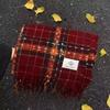 New Christmas atmosphere red plaid scarf women's winter versatile warm thickened student scarf tide