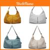 Borsa a tracolla minimalista in tela con chiusura a zip per uso quotidiano casual
