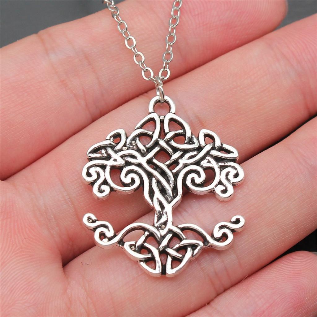 Tree of Life Floral Mandala Pendant Antique Bronze Metal Bridesmaid Choker Necklace Trendy Gift