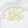 100PCS 18K Gold Plated Jump Rings 3-8mm Non Tarnish Open Jump Rings for Jewelry Making DIY Necklace Bracelet Earrings Supplies