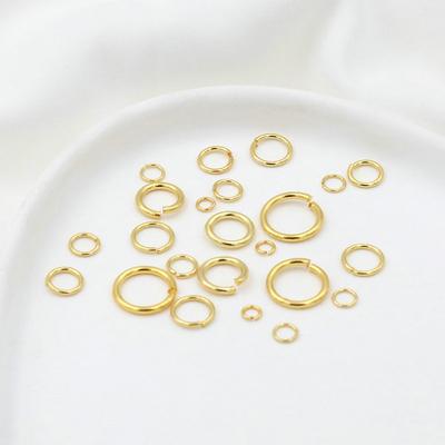 100PCS 18K Gold Plated Jump Rings 3-8mm Non Tarnish Open Jump Rings for Jewelry Making DIY Necklace Bracelet Earrings Supplies