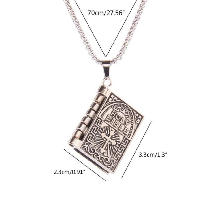 European American Street Cross-symbol Clavicle Chain Bible Religious Necklace