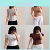 Basic Slim Fit T Shirt With Nylon Fabric For Casual Wear And Yoga