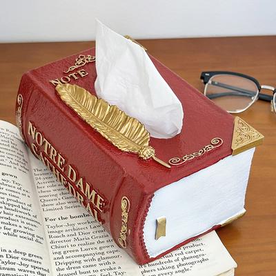 Kreative Buch Taschentuchbox Schreibtisch Büro Dekoration Servietten Papierbox Toilettenpapier Aufbewahrung Hausaufbewahrung
