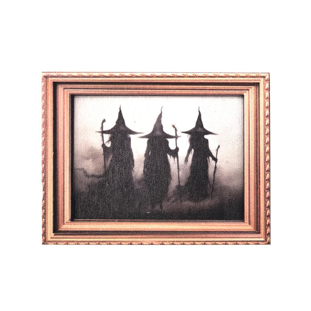 Kreativer Halloween Retro Fotorahmen Magnetischer Kühlschrankmagnet Holzposter Kühlschrankmagnet