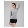 Sports Tops For Women In Autumn And Winter, Tight Fitting Round Neck Yoga Clothes, Professional Running, Pilates Training, Gym Clothes, Long Sleeves