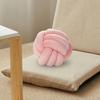 Coussin Boule à Nœud Doux Rond Fait Main Décoratif pour Bureau Salon rose