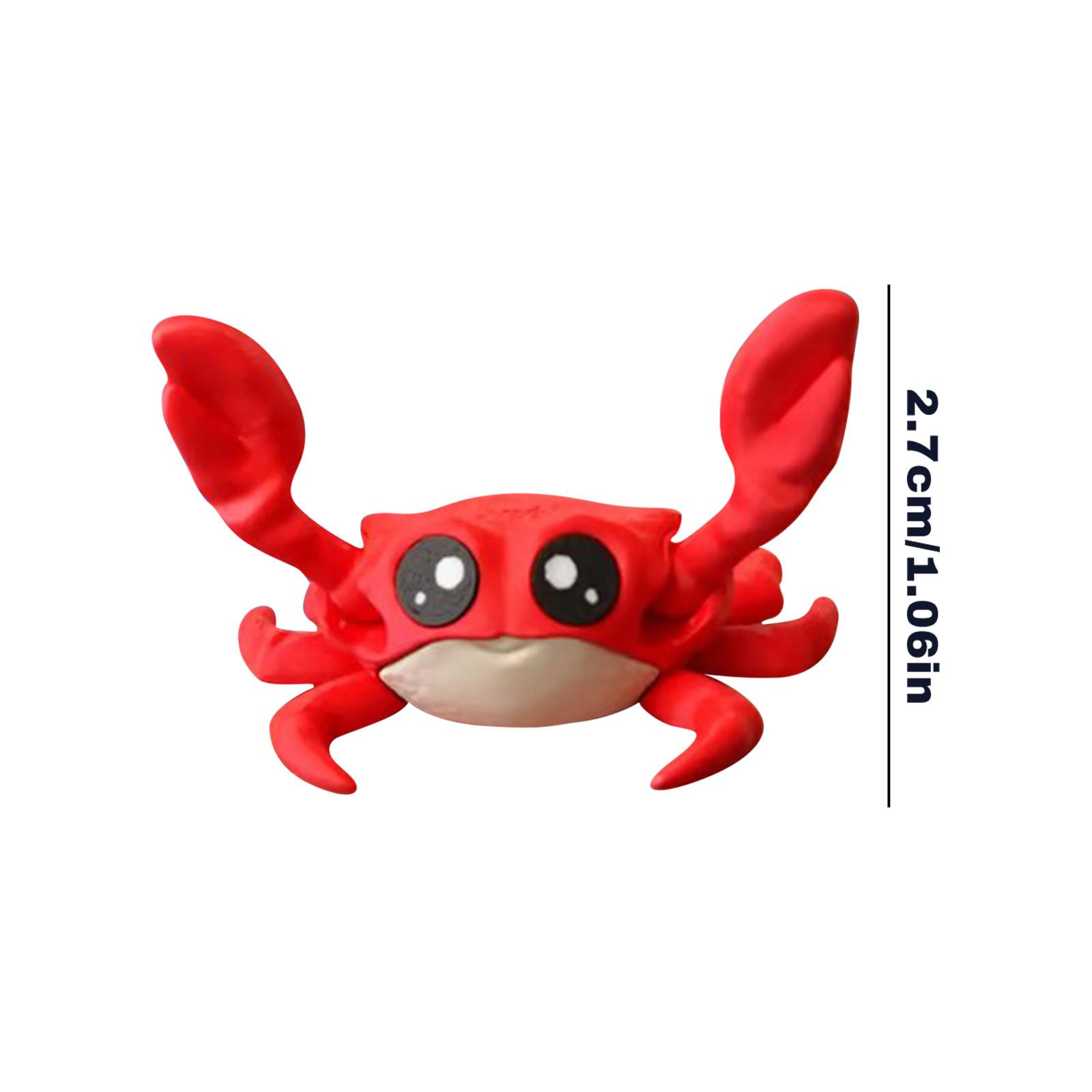 

Home Furnishings Kawaii Crab Table With 3D Printed Crafts Ornament Magnetic Cute Crab Desk Buddy Sticky Note Holder Decor One Size червоний