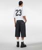 Beoteunseoul Fake Layered Lettering Print Oversized Short Sleeve T-Shirt (White)