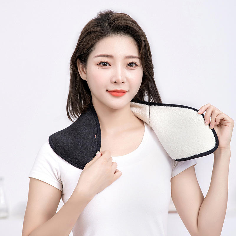 Keep Warm Shoulder Brace Winter Faux Lamb Wool Shoulder Protective Shawl Neck Back Warmer Wrap Cape For Old People Maternity