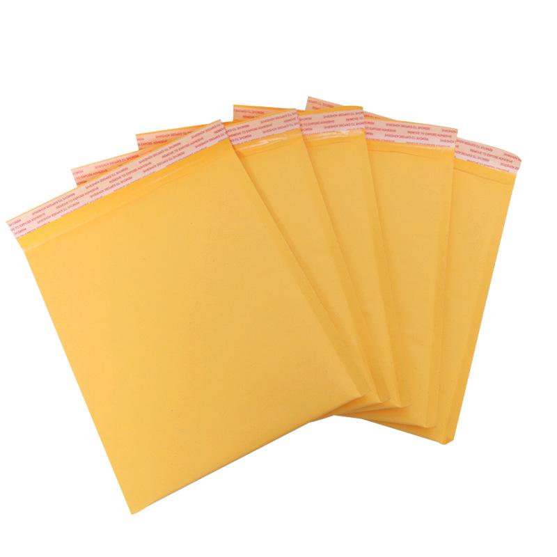 10pcs/yellow Thick Kraft Paper Bubble Bag Bubble Envelope Bag Clothing Packaging Bag Waterproof Express Bag 11*15cm